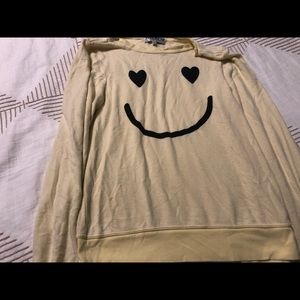 Wildfox heart face beach baggy jumper